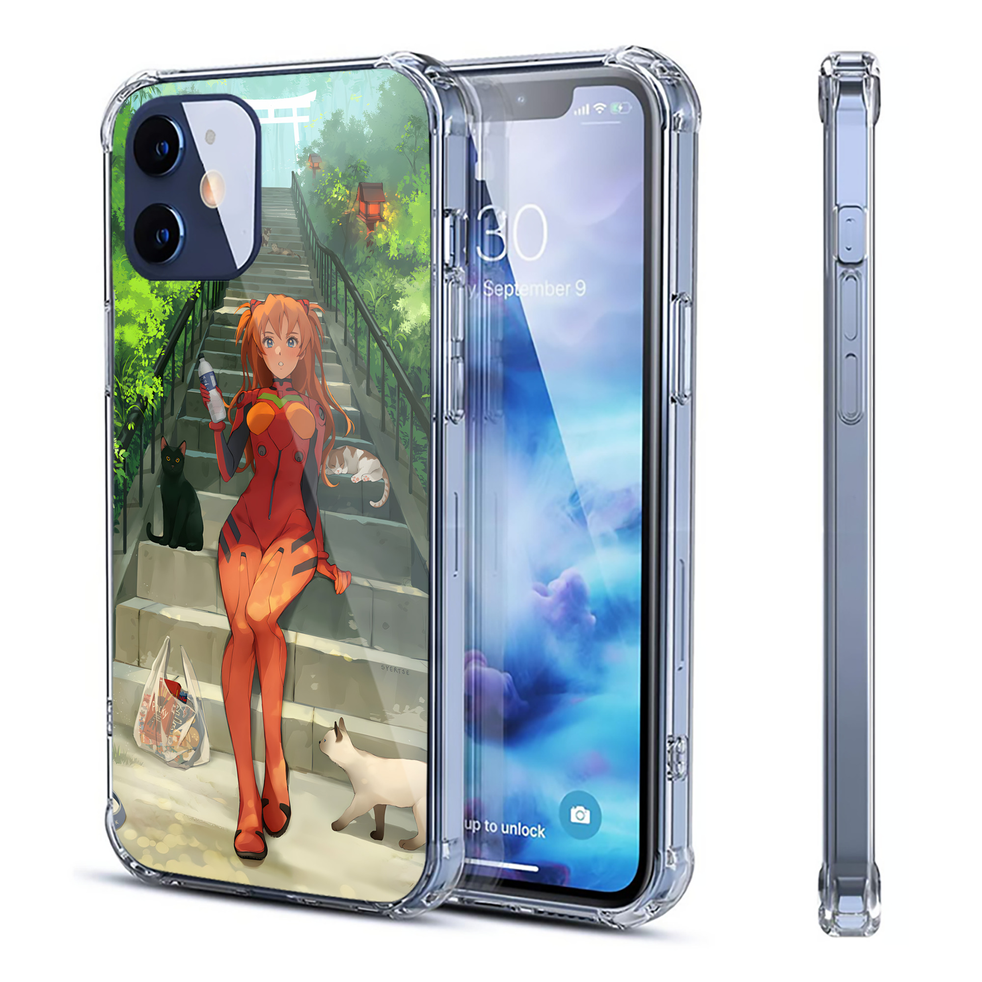 （画像用） EVA 新世紀エヴァンゲリオン 【iPhone 12シリーズ対応】透明スマホケース（クリアソフトケース）